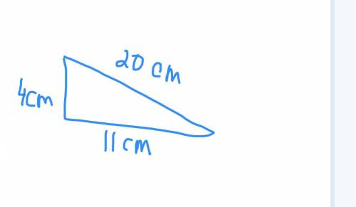 Do the sides 11 cm, 20 cm, and 4 cm make a triangle? *