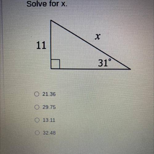 Solve for x. Please help