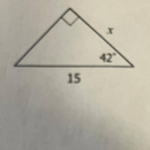 Solve for x. Round your answer to the nearest tenth. Remember, if your solving for the angle x, you