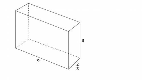 According to the dimensions given on the right rectangular prism, what is the volume? Fill in the b