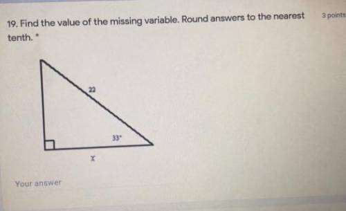 Find the value of the missing variables. Round answers to the nearest tenth.

PLEASE HELP ILL GIVE