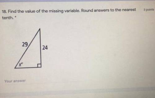 Find the value of the missing variable. Round answers to the nearest tenth.

WILL MARK BRAINLIEST