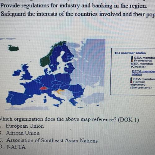 15. Which organization does the above map reference? (DOK 1)

A. European Union
B. African Union
C