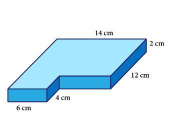 Find the volume of the composite figure shown below.

You will only put a number in the blank for