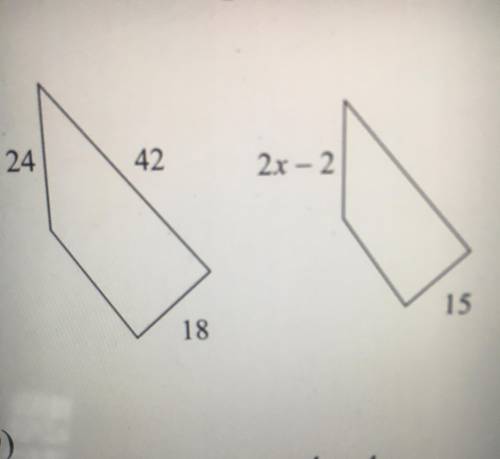 Solve for x. The polygons are similar.Can someone help?
