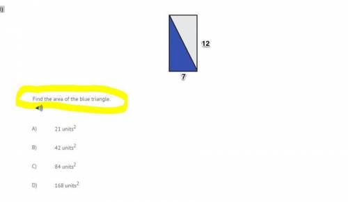 Find the area of the blue triangle 
Omg pls help muehhh