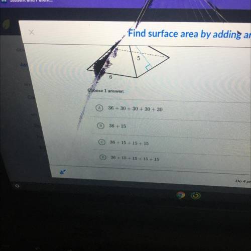 Which extension can be used to find the surface area of the following square pyramid￼ WILL MARK BRI