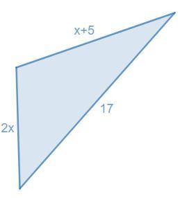 Using the Triangle Inequality Theorem, find the inequality that represents the possible side length