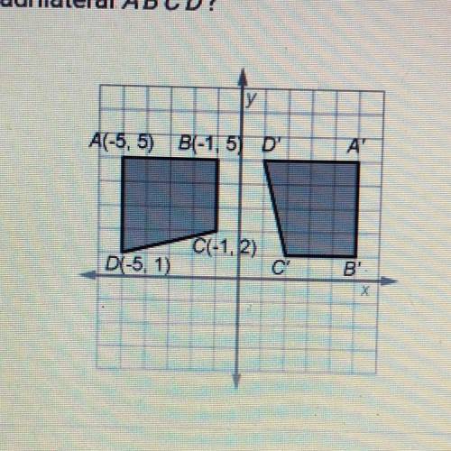 Quadrilateral ABCD is rotated 90° clockwise about the origin. What are the

coordinates of quadril