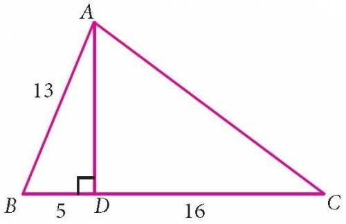 In the figure shown below, find the values of cos angle C.
