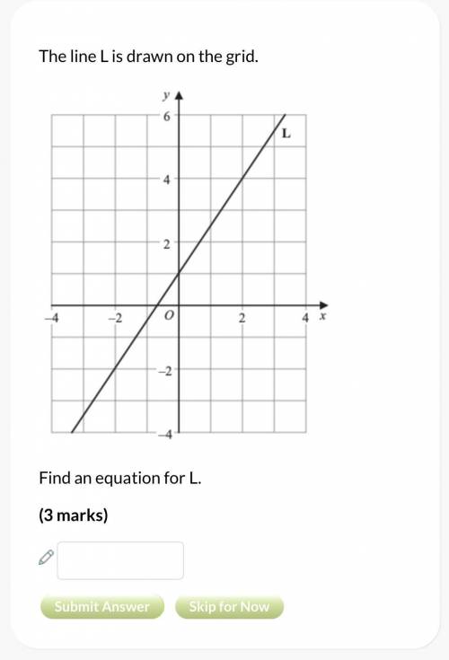 Equation of a line
find an equation for L