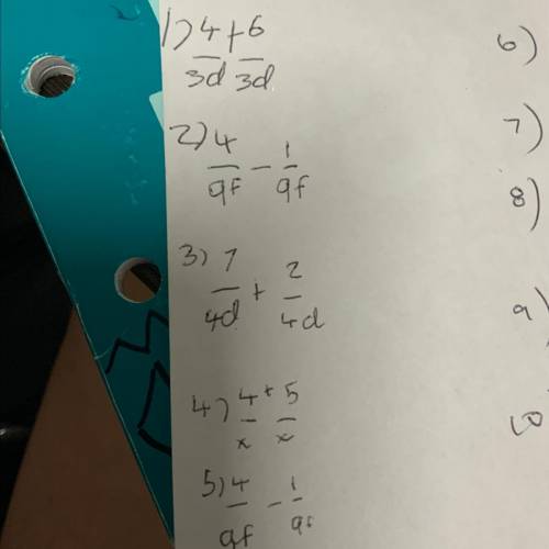 Adding and subtracting algebraic fractions need answers ASAP