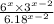 \frac{ {6}^{x} \times 3 ^{x - 2} }{6. {18}^{x-2} }