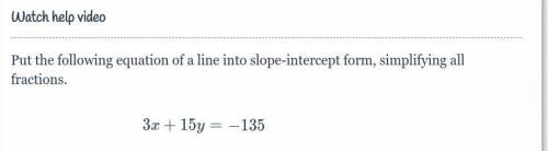 HEELPPP PLEASE Put the following equation of a line into slope-intercept form, simplifying all frac