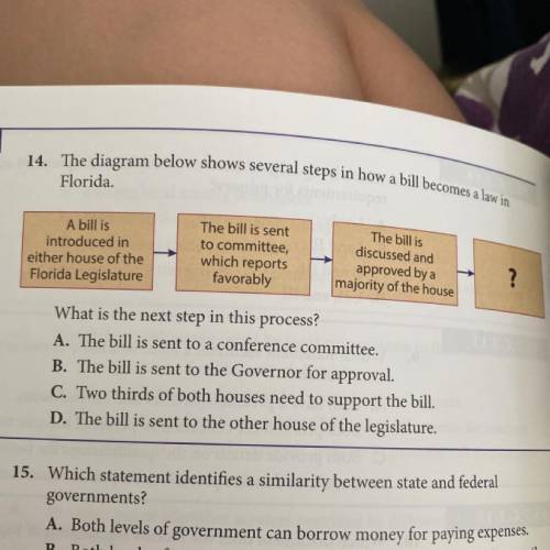 What is the next step in this process?

A. The bill is sent to a conference committee.
B. The bill