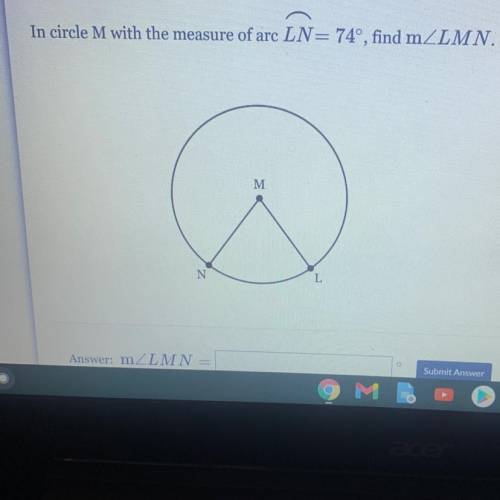 Find measure of angle LMM