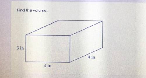 Please help me with this asap ! Find the volume !