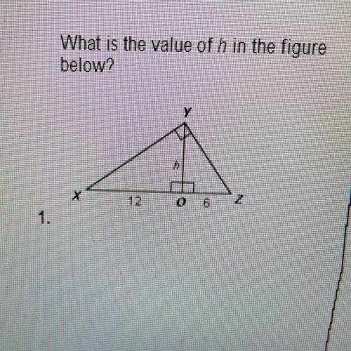 What is the value of h in the figure below?