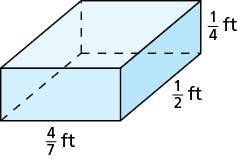 Find the volume of the prism. Give your answer in fraction form.

The volume is 
cubic feet.