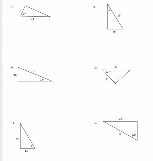 Trig questions, solve by using trigonometry