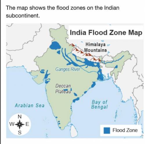 The map shows the flood zones on the Indian subcontinent.

A map titled India Flood Zone Map. A ke