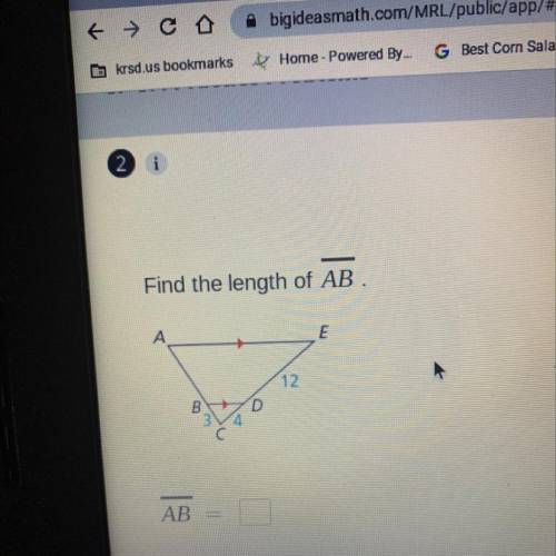 Find the length of AB.