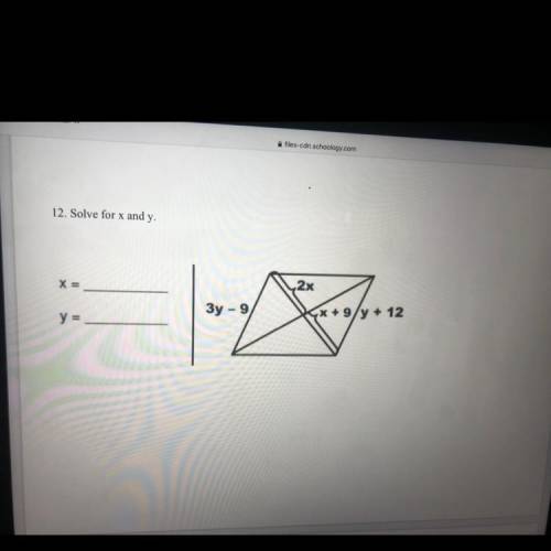How can I solve for x and y in this problem