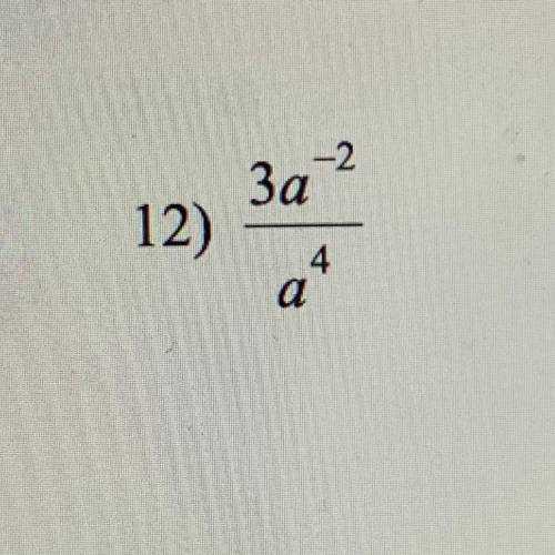 Please help me! 
simplify- only contain positive exponents