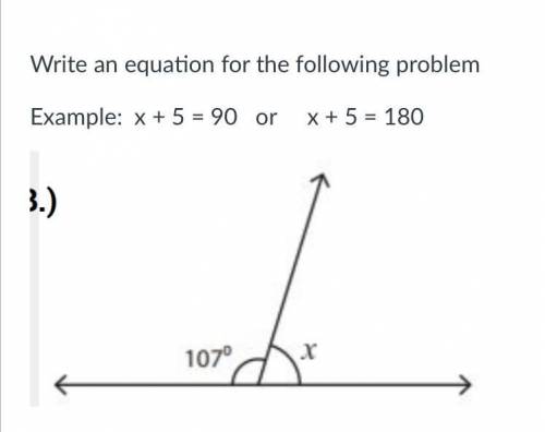 Write an equation for the following problem