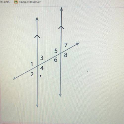 1)Name a pair of corresponding angles

2)name the relationship between angle 3 and angle 6
3) name