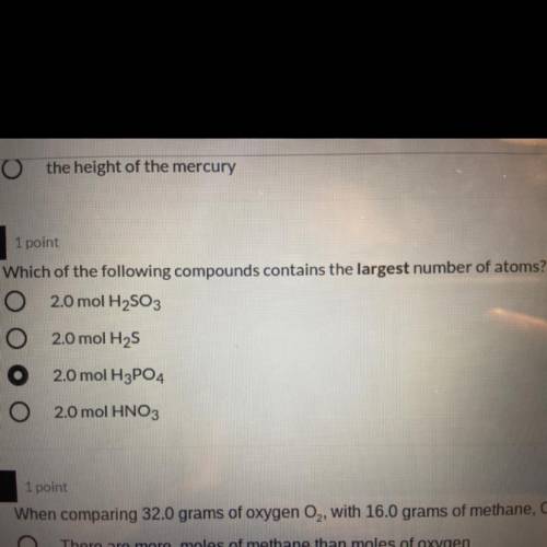 PLEASE HELP! DUE IN 5 MINS SUPER EASY CHEMISTRY!!

Which of the following compounds contain the la