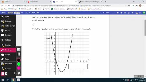 What is the equation for the graph on question 1