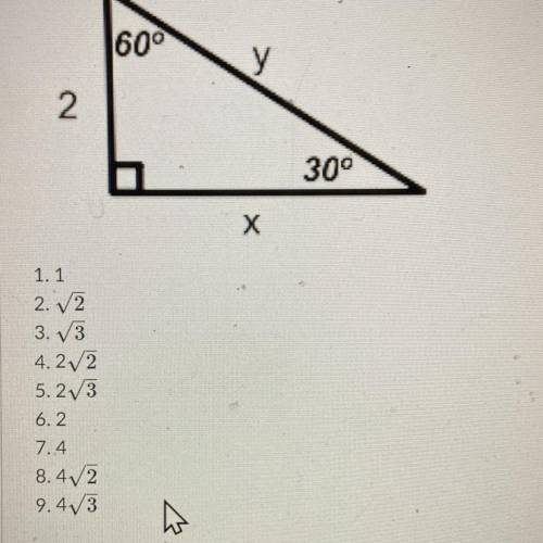 ASAP PLEASE HELP
what is the value of x and y