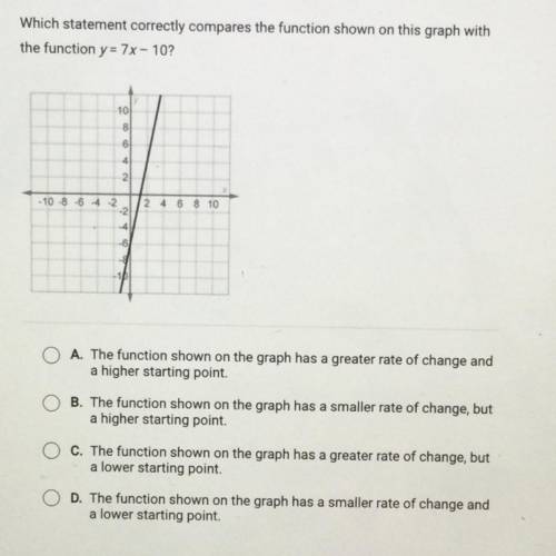 Please help! The question and answer choices are attached.