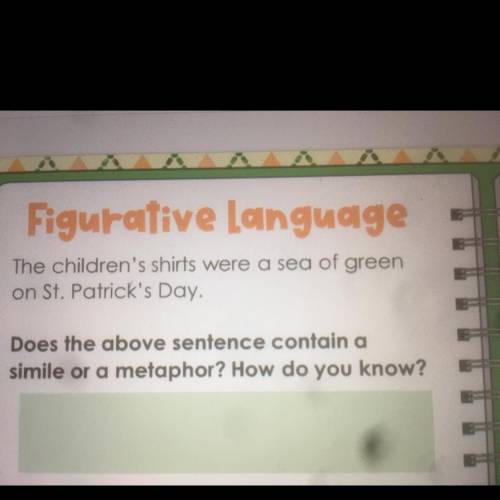 Figurative language

The children's shirts were a sea of green
on St. Patrick's Day.
Does the abov