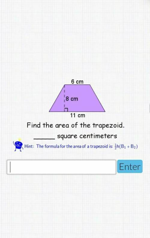 Find area of trapezoid ​