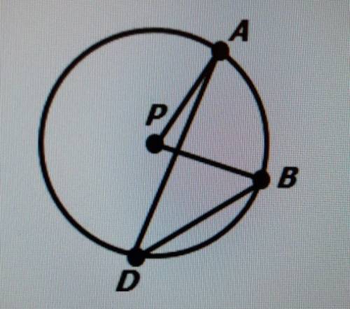 (20 Points)

In circle P, M^ ADB is 25°. What is the m^ APB ?☁︎A:65☁︎B:40☁︎C:25☁︎D:50​
