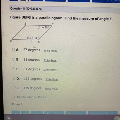 Figure DEFG IS A PARALLELOGRAM please help Ill give out most and extra