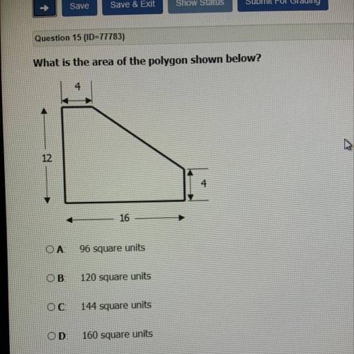 What is the area of the polygon below?