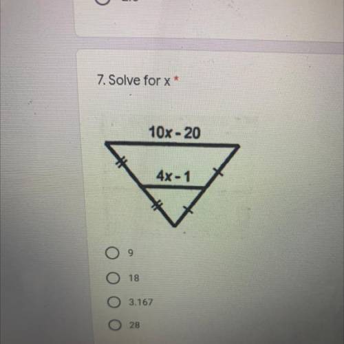 Solve for x
I need help fast