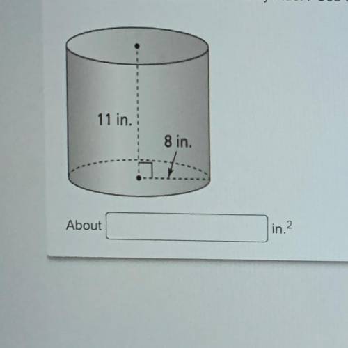 Help quick this is due tomorrow

What is the surface area of the cylinder? Use three and fou