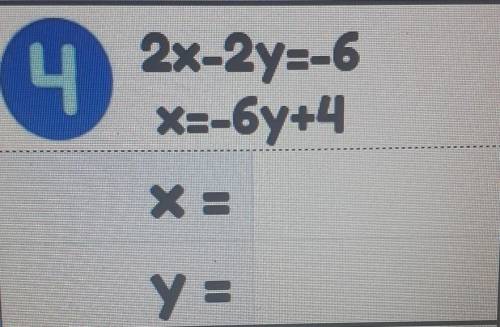 Solving system equations by substitution I need help with this asap​