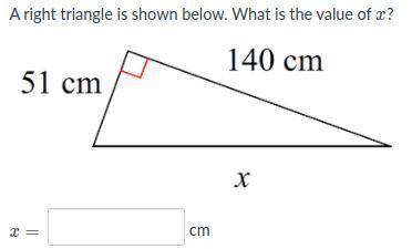 A triangle is show below, what is the value of X?
