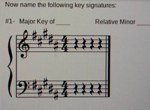 Now name the following key signatures-Will post all 3(I need help)​
