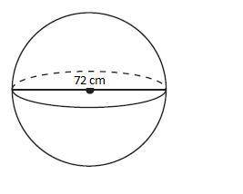 Use Pie or 3.14 to find the volume of the sphere below