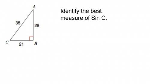 Identify the best measure of Sin C
