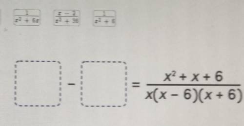 Determine the two rational expressions whose difference completes this equation.​