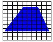 What is the approximate area of the trapezoid?

A. 27 square units
B. 29 square units
C. 30 square