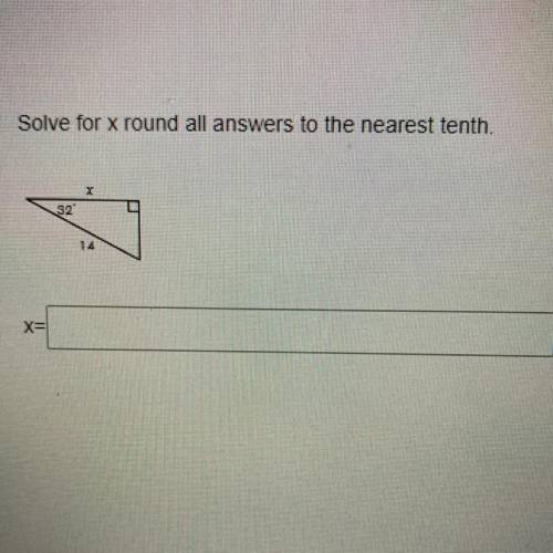 Solve for x round all answers to the nearest tenth.