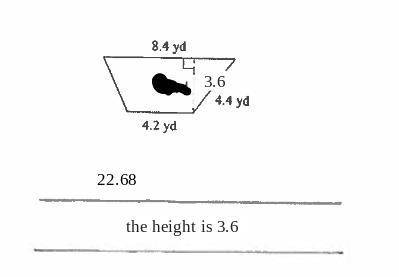 Hey guys help ASAP me find the area of this trapezoid

the height is 3.6
and also pls explain